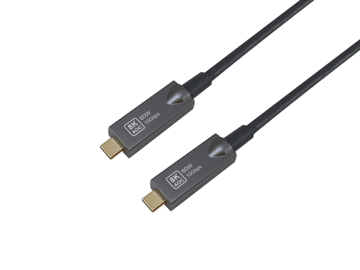 EU Product - Kabel USB-C3.2->C AOC  8K  PD60W  St/St 10.00m schwarz thumbnail