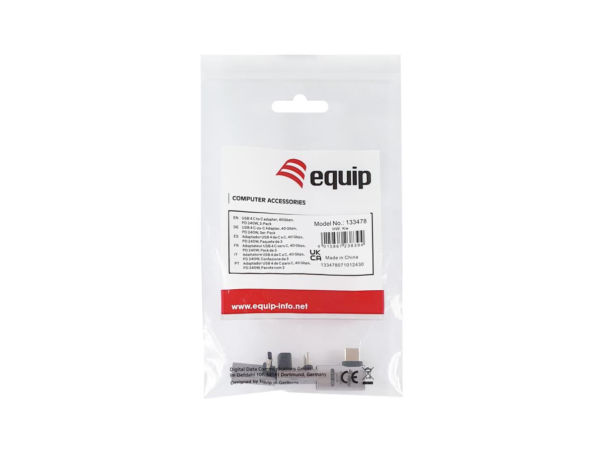 EU Product - Adapter USB-C->USB-C 180�          40Gbps PD 240W 3Stk thumbnail
