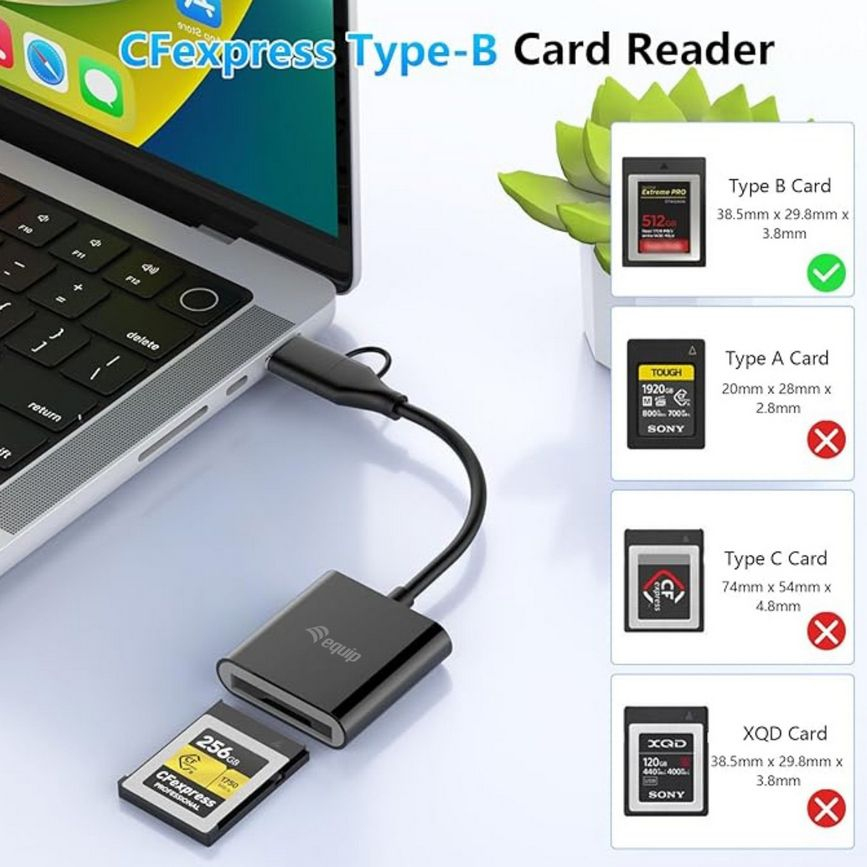 EU Product - Kartenleser CFexpress Type B USB-C/-A Adapt.    10Gbps thumbnail