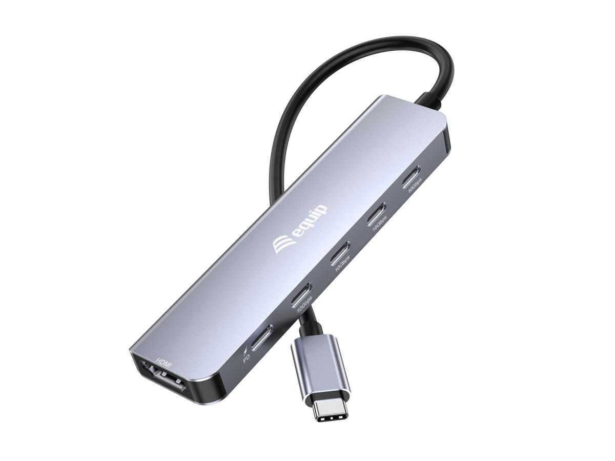 EU Product - Adapter USB-C->HDMI/3xUSB-C/USB PD 4K/ 60Hz 0.25m Alu. thumbnail
