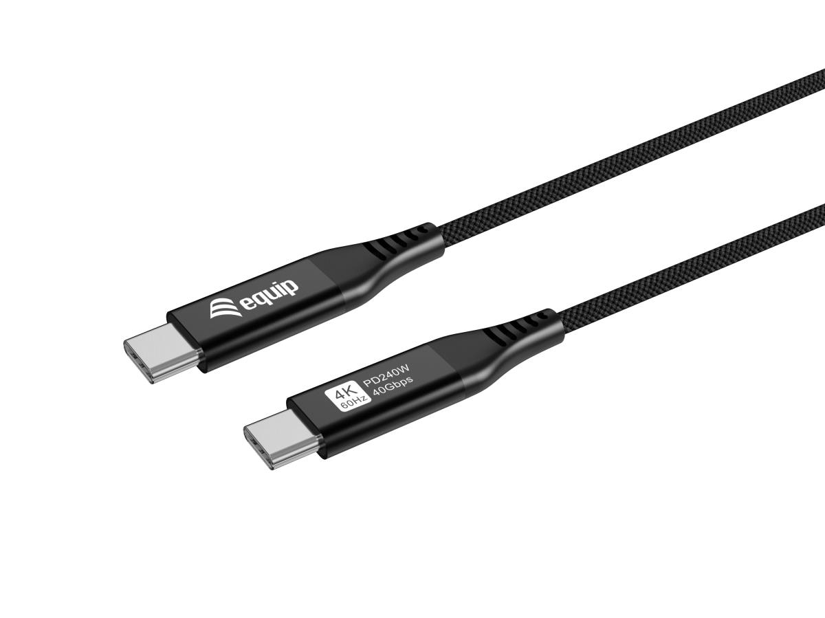 EU Product - Kabel USB-C4.0->C Slim     PD240W St/St  1.20m schwarz thumbnail