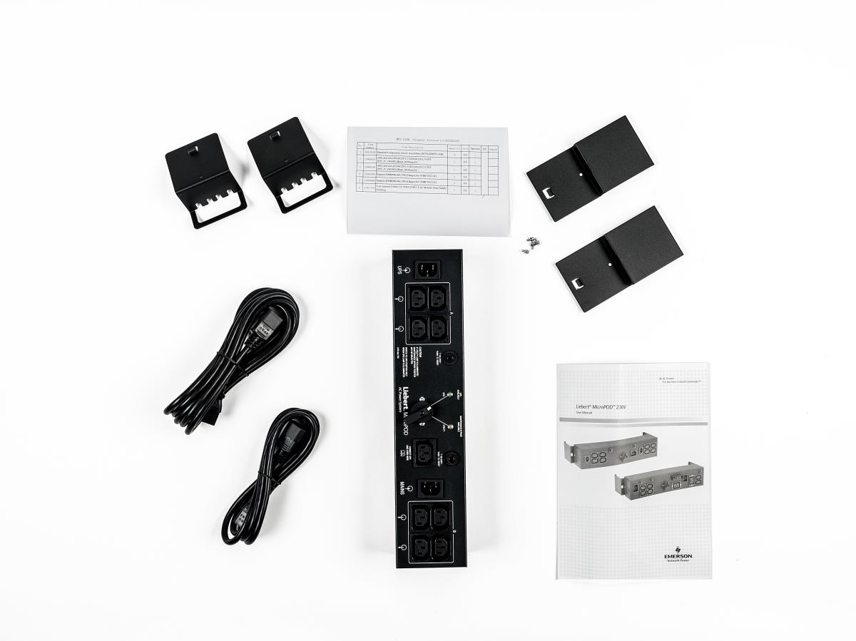 Liebert 2U MicroPod External maintenance Bypass for UPS PSI/PSI-XR/GXT3/4 up to 1.5kVA  19