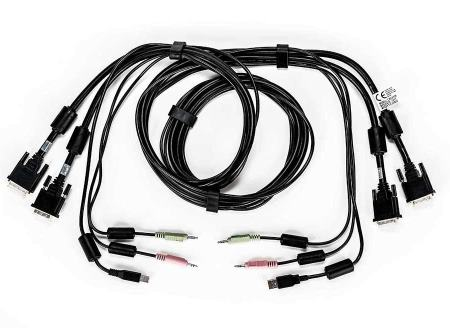 Avocent KVM Cable - USB Keyboard, Mouse & Dual Head DVI-I Video Cable with Audio 1.8m - SV340 thumbnail