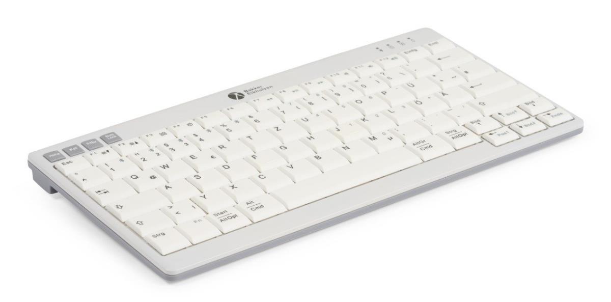 BakkerElkhuizen Ultraboard 950 Compact Wireless/Wired Multimedia keyboard; supoprt for 2.4Ghz RF; Bluetooth and/or USB-C and USB-A connection. Adjustable rear height; concave scissor key caps; hotkeys; integrated multimedia keys; and status LEDs for effic thumbnail