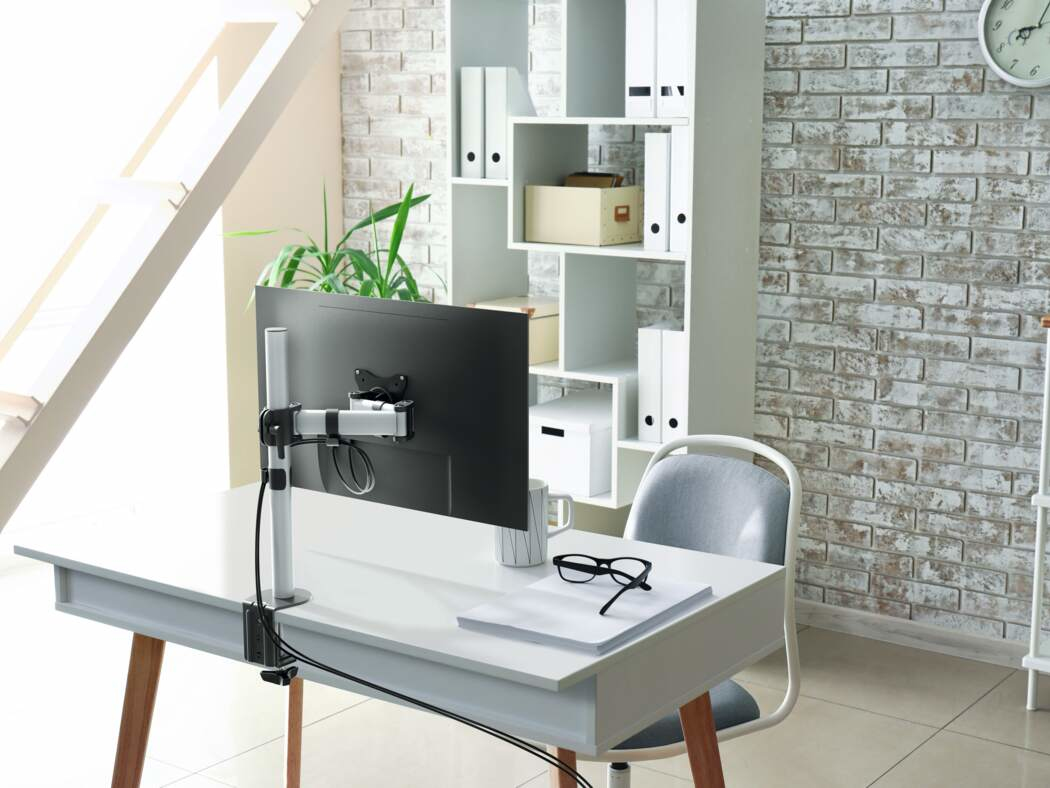 EU Product - Monitorhalterung SELECT f�r 1 Mon. Tischbef Silber thumbnail