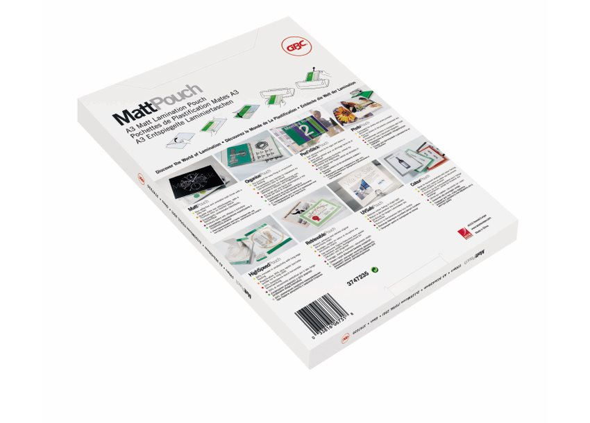 41660E A3 Matt Document Pouch 2 x 75 Micron 100Pk thumbnail