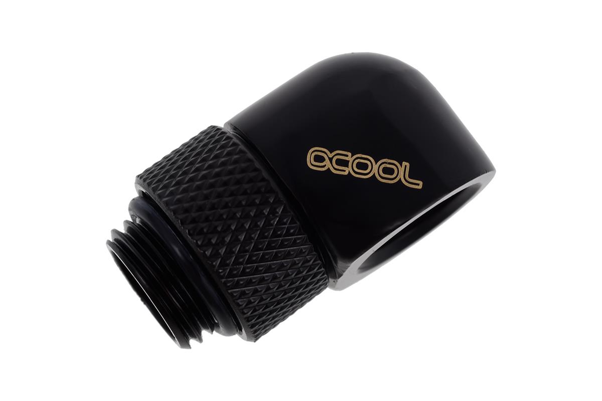 Eiszapfen 90 Degree Angled Rotary Fitting -  Deep Black thumbnail