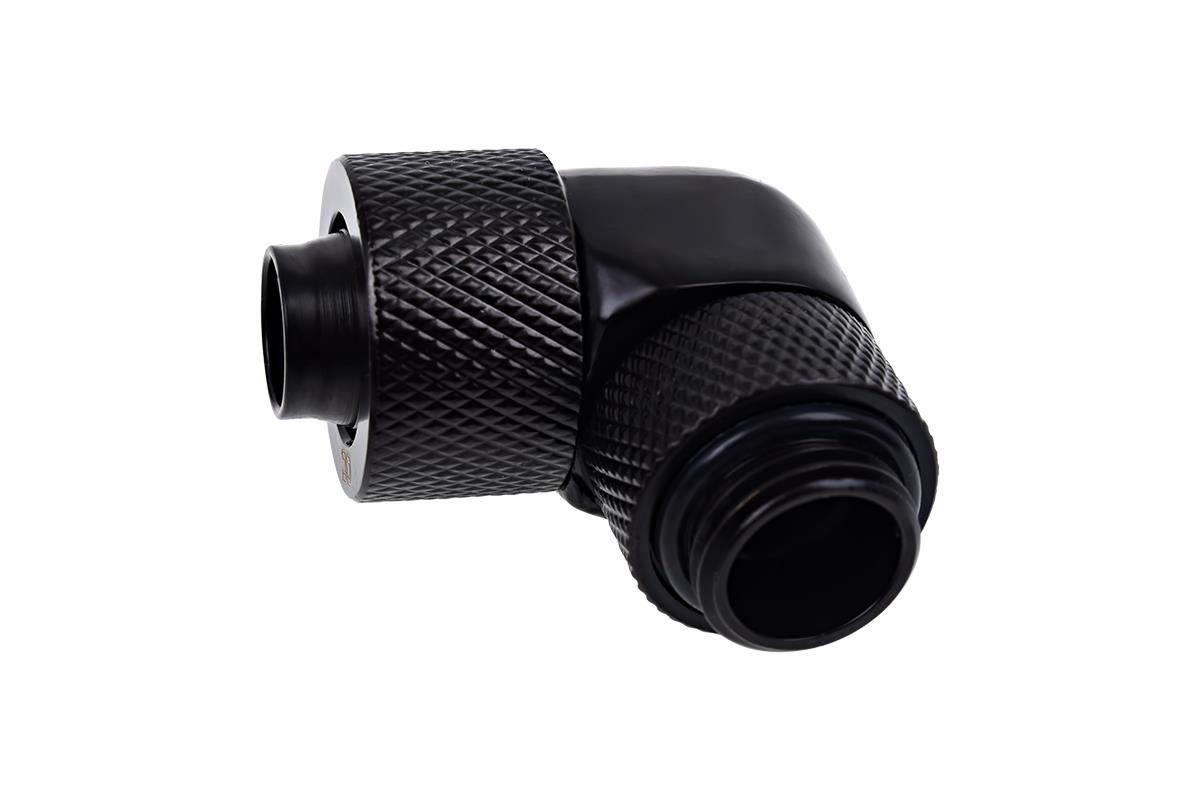 Eiszapfen 13/10mm Threaded Rotatable 90 Degree G1 / 4 Fitting - Black thumbnail