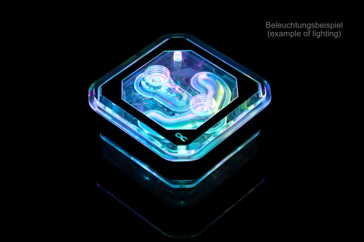 Eisblock XPX Aurora CPU Water Block - Plexi Black Digital RGB thumbnail