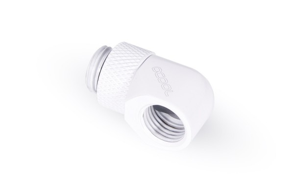 Eiszapfen 90 Degree Angled Rotary Fitting - White thumbnail
