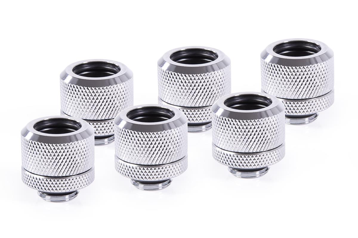 Eiszapfen 14mm Chrome Hard Tube Compression Fitting - Six Pack thumbnail