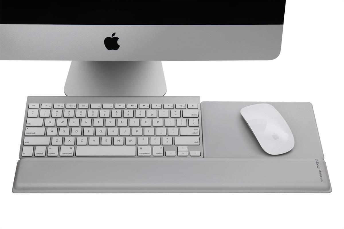 Rain Design mRest, Aluminum wrist rest Lycra Silver thumbnail