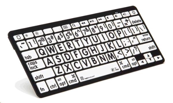 XLPrint Bluetooth Black on White UK Keyboard thumbnail