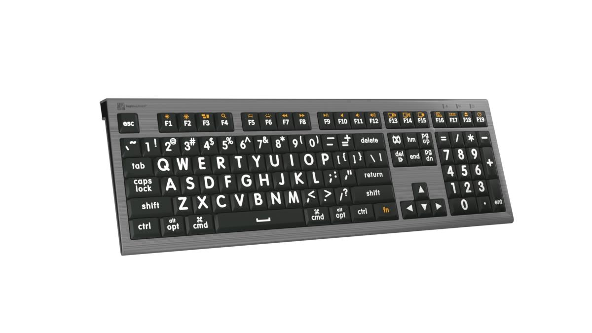 XLPrint ASTRA2 MAC White on Black UK Keyboard thumbnail