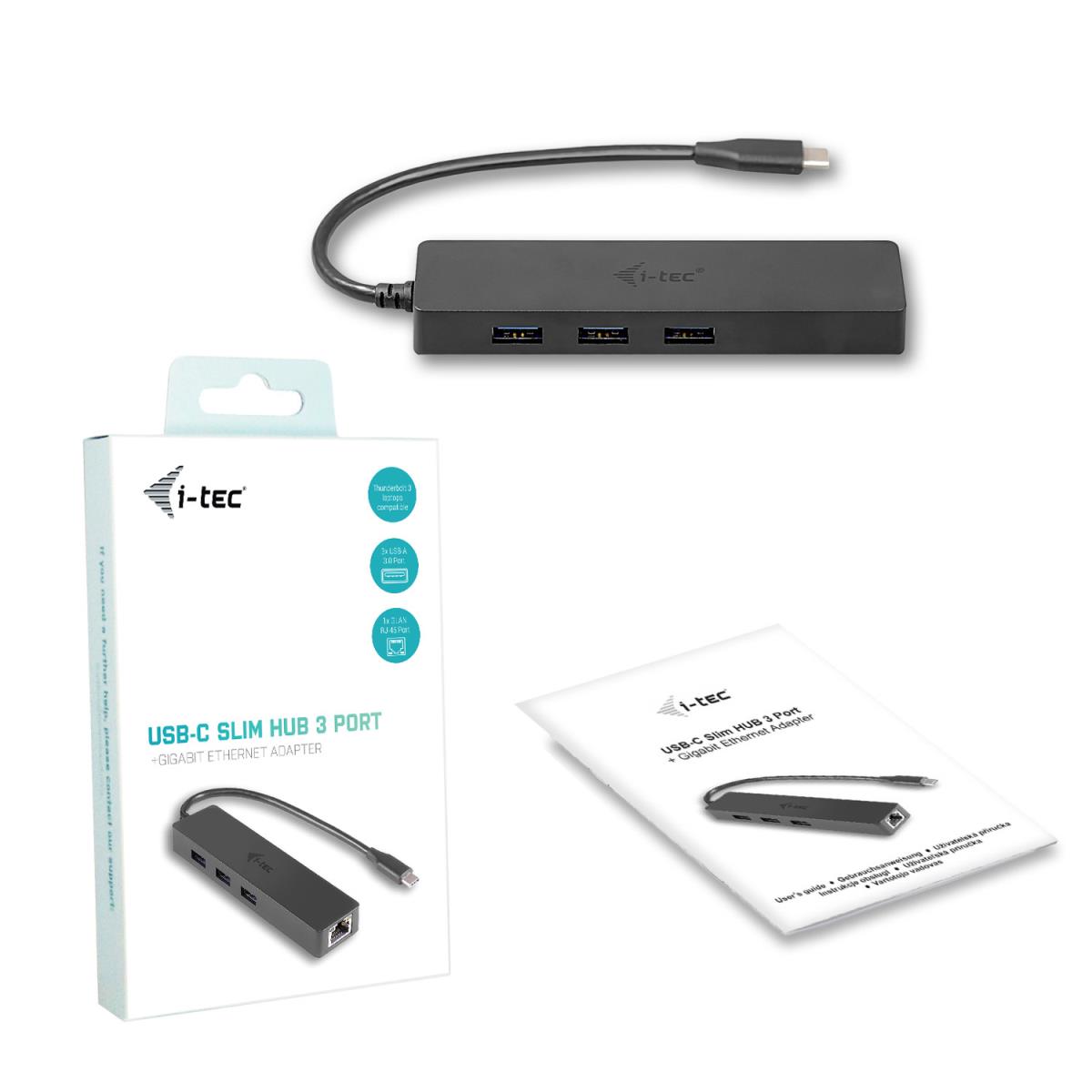 I-TEC USB-C SLIM HUB + GLAN thumbnail