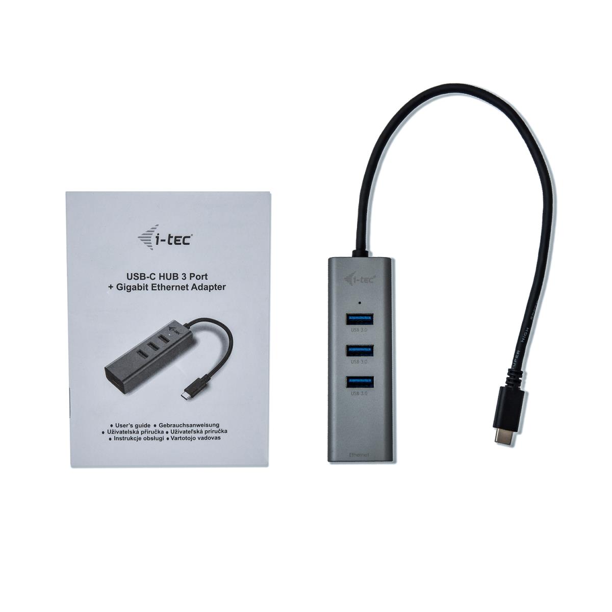 I-TEC USB-C METAL HUB 3 + GLAN thumbnail