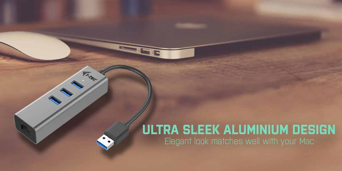 I-TEC USB 3.0 METAL HUB + GLAN thumbnail