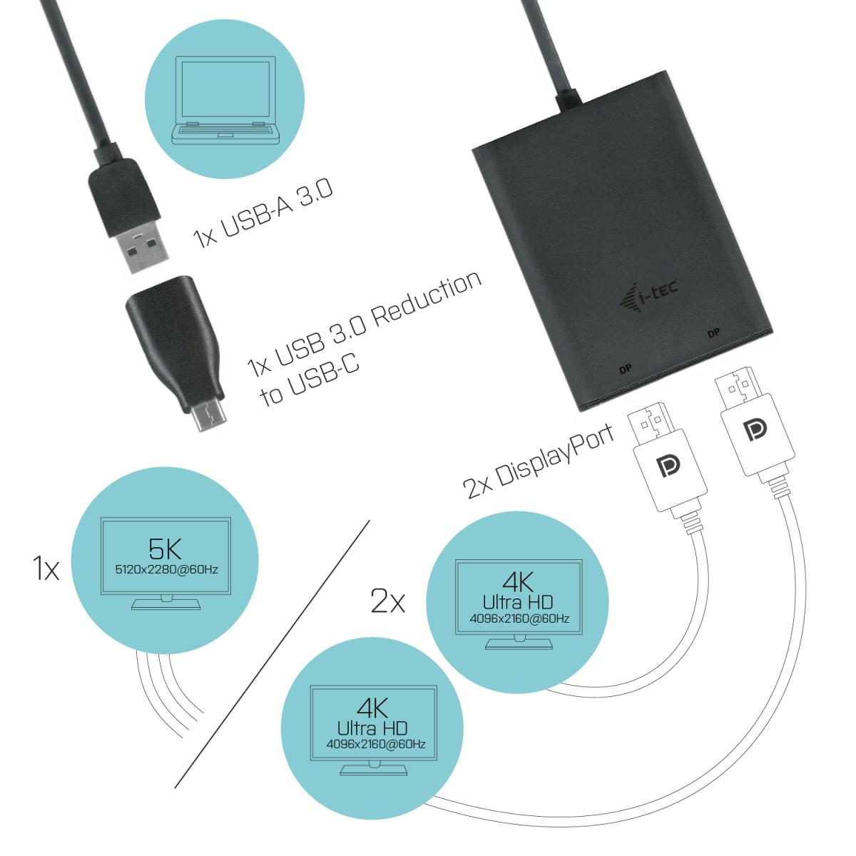 USB3.0 Dual 4k Dp Adapter thumbnail