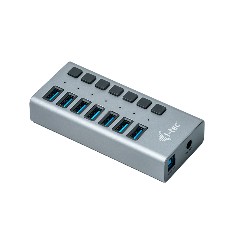 USB-A 3.0 7-port Charging Hub, incl. Power Supply 36W (back to back)   U3CHARGEHUB7 thumbnail