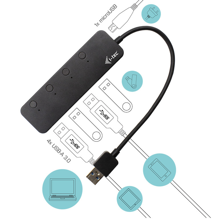 I-TEC USB 3.0 METAL HUB 4 PORT thumbnail