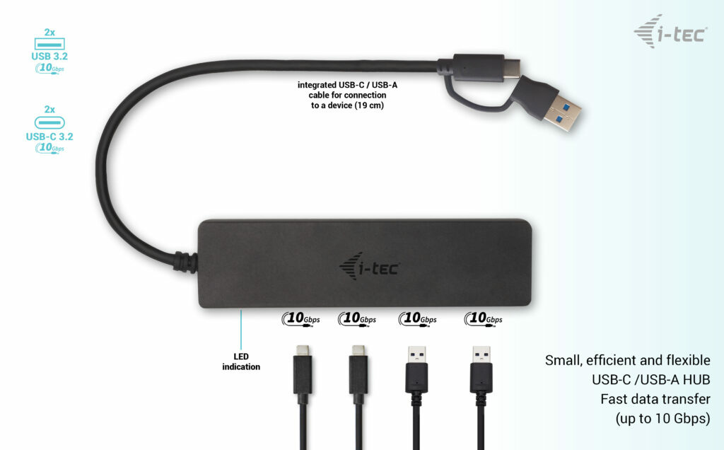 I-TEC USB-C HUB 2+2X USB-C/A thumbnail