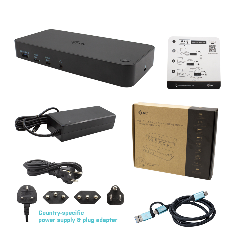 EU Product - D I-TEC USB 3.0/USB-C Tripledock mit PD 100W 3x4K 60Hz thumbnail