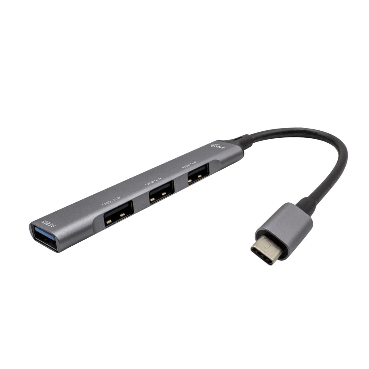 USB-C 4-port Hub, Aulminium housing, Metal 1x USB-A 3.0 + 3x USB-A 2.0 C31HUBMETALMINI4 thumbnail