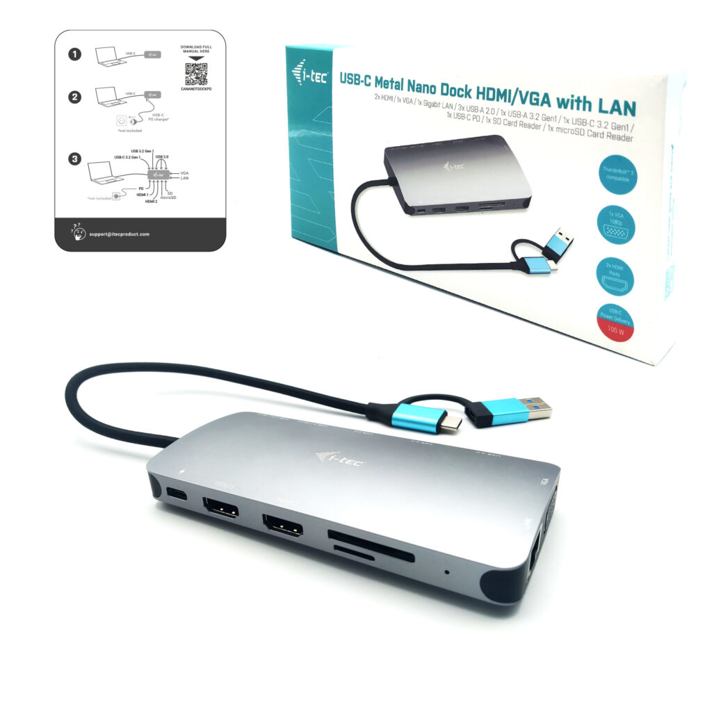 I-TEC USB 3.0 3X LCD NANO DOCK thumbnail