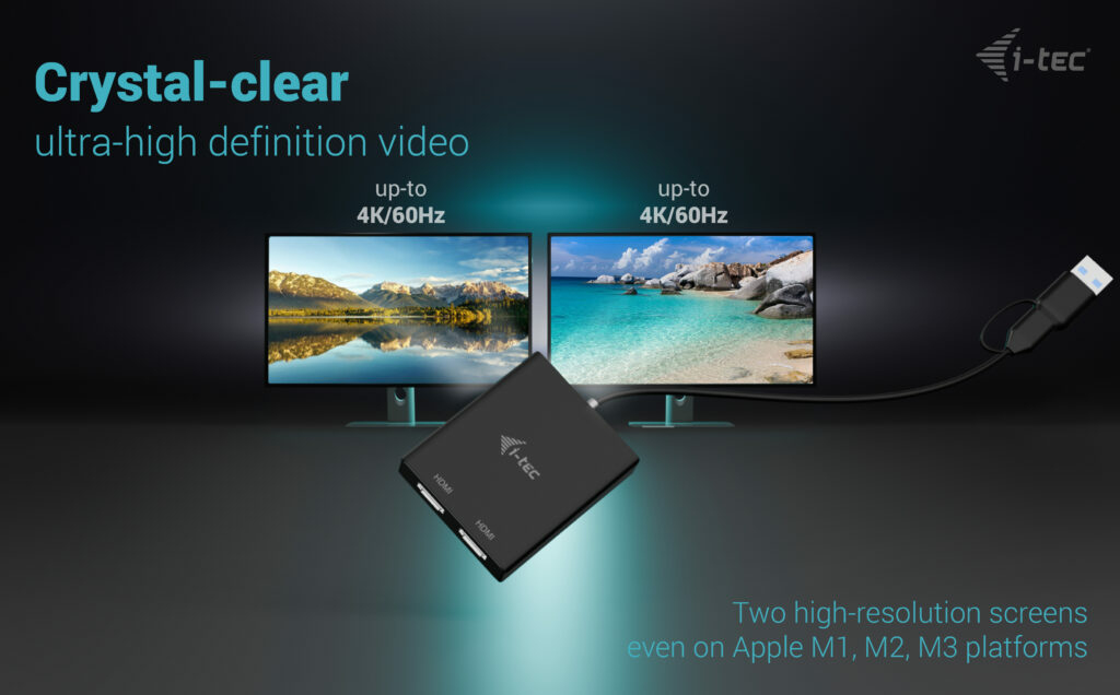 I-TEC USB-A/C 2X HDMI ADAPTER thumbnail