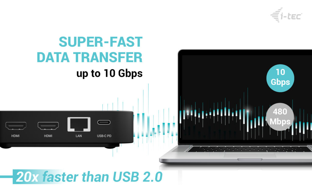 I-TEC USB-C 2X HDMI DOCK 100W thumbnail