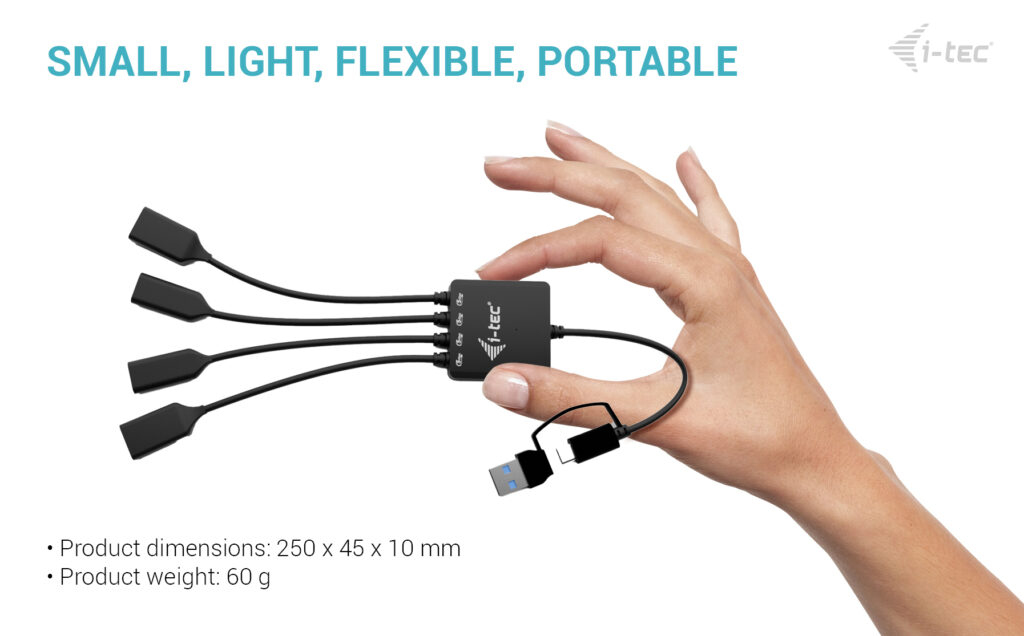 I-TEC USB-C/A CABLE HUB 4 PORTS thumbnail