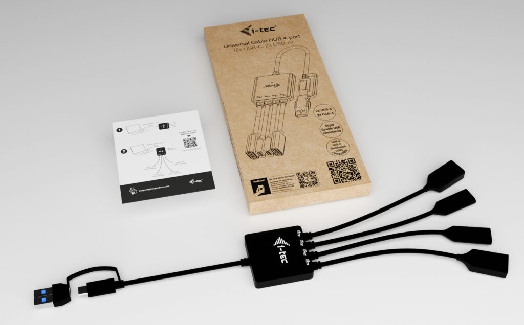 I-TEC USB-C/A CABLE HUB 4 PORTS thumbnail