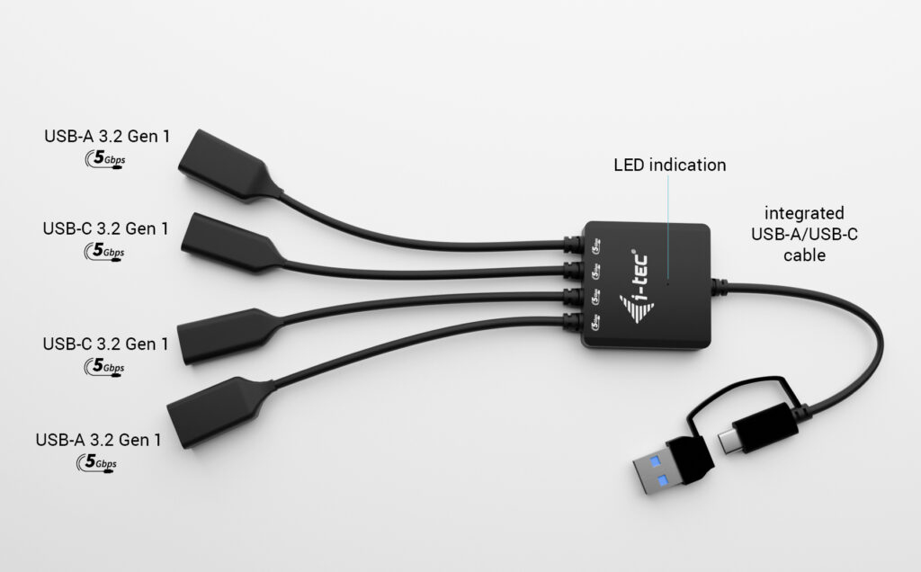 I-TEC USB-C/A CABLE HUB 4 PORTS thumbnail