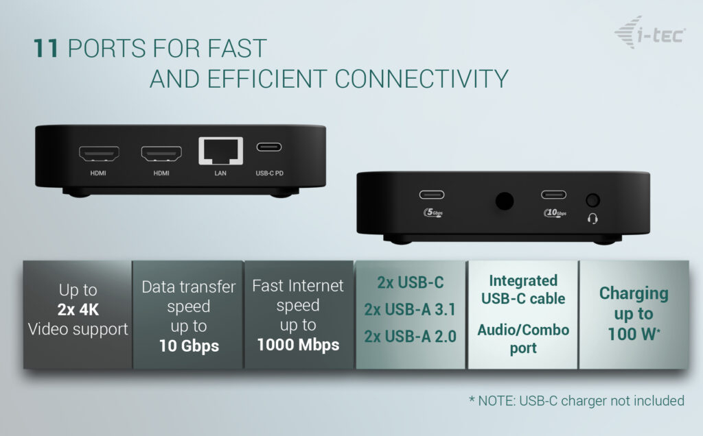I-TEC USB-C 2X HDMI DOCK PD thumbnail