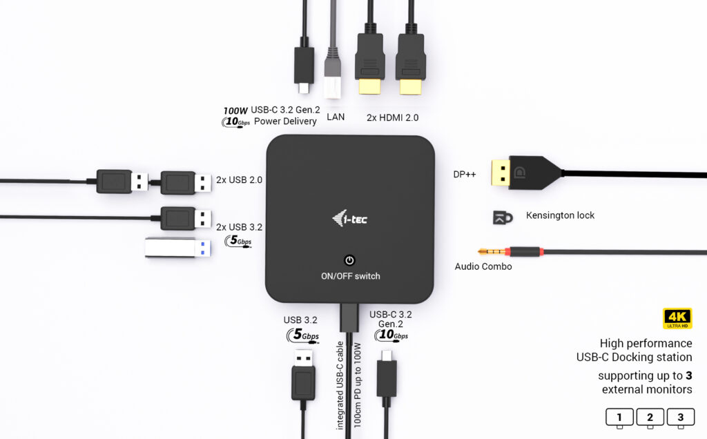 I-TEC USB-C 1XDP 2X HDMI DOCK thumbnail