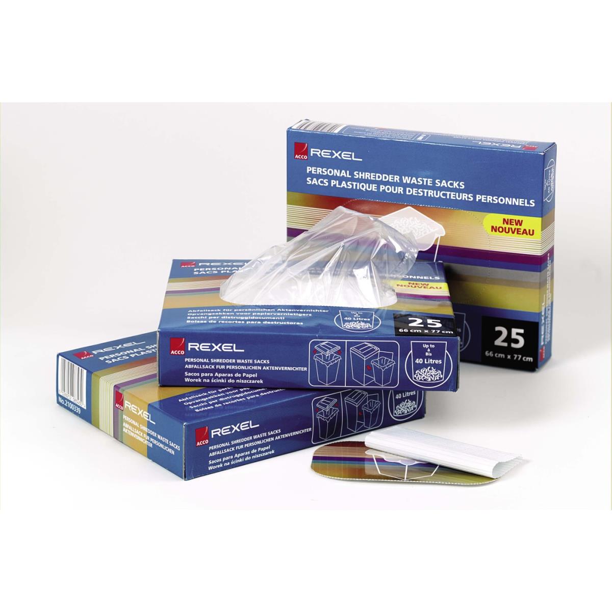 40060 40 Litre Small Office Shredder Waste Sacks Pk of 100 thumbnail