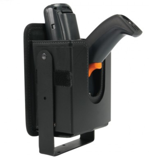 Universal holster for pistol grip, adjustable, to be fixed on forklifts, vehicles, wall ... to have an easy-in/out access to the device and keep it at hands. Save you money on device maintenance costs and boost your field-user efficiency is our main thumbnail