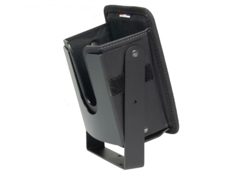 Universal holster for pistol grip, adjustable, to be fixed on forklifts, vehicles, wall ... to have an easy-in/out access to the device and keep it at hands. Save you money on device maintenance costs and boost your field-user efficiency is our main thumbnail