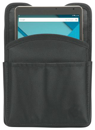 Designed for an easier transport and access to your device this folio has a belt, a front pocket and a stylus holder. thumbnail