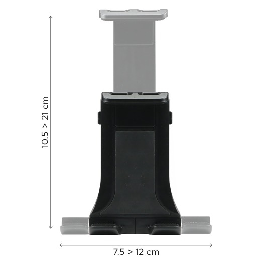 The tablet headrest mount is the perfect companion to entertain your children during car trips. Install it on a front seat headrest, with its articulated arm and swivel head, it adapts to the size of your children and allows to position the tablet fo thumbnail