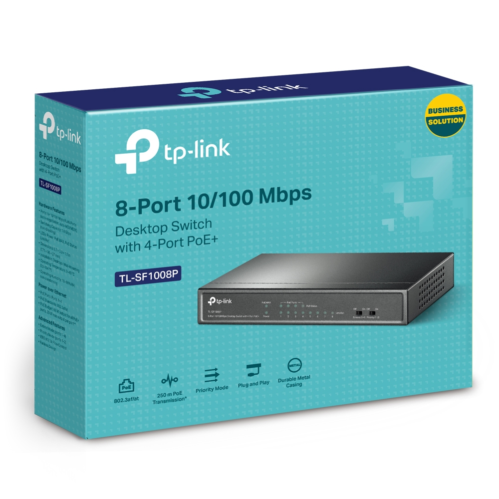 EU Product - Switch TL-SF1008P 8x 10/100MBit Unmanaged PoE thumbnail