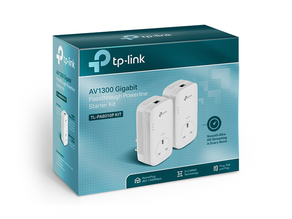 TL-PA8010P KIT AV1300 Passthrough Powerline Kit thumbnail