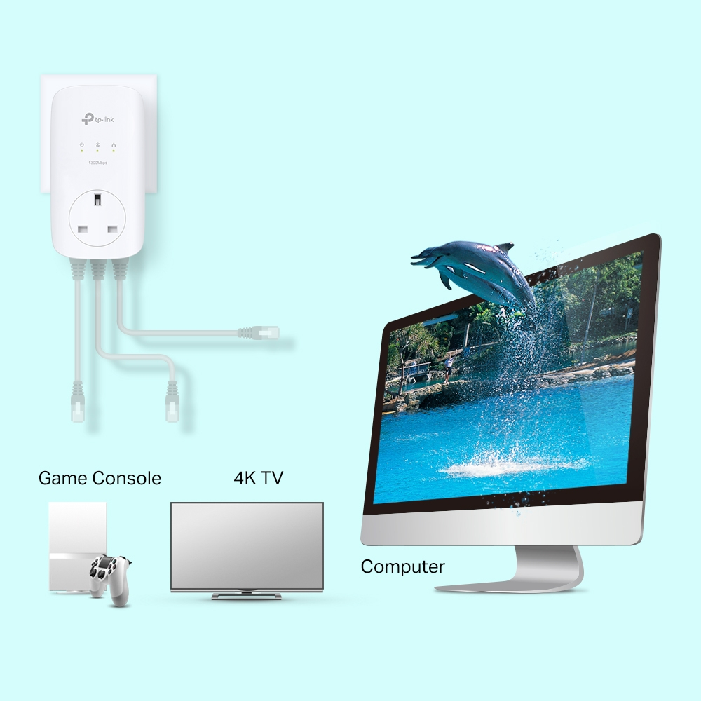 TL-PA8033P KIT AV1300 Passthrough Powerline Kit thumbnail