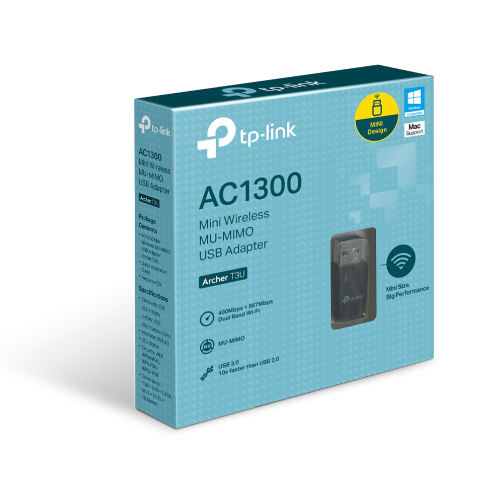 Archer T3U AC1300 Mini Wireless MU-MIMO USB Adapter thumbnail