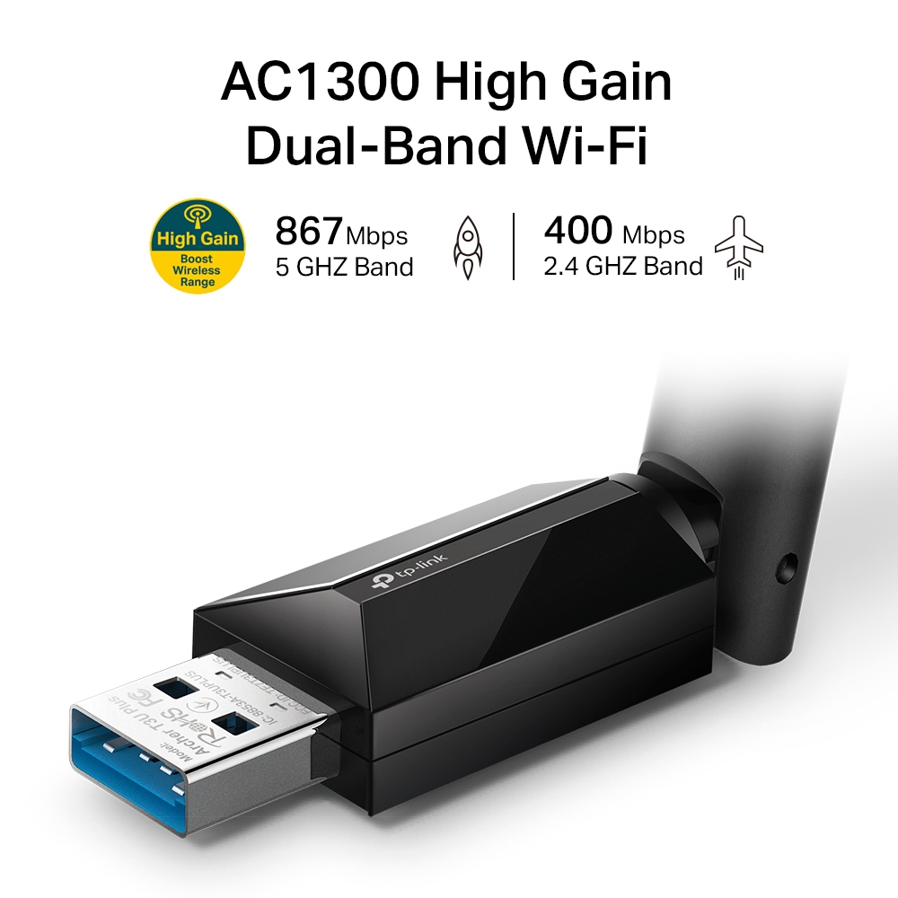 EU Product - 1300MBit AC1300 High Gain Dual Band Wi-Fi USB Adapter thumbnail