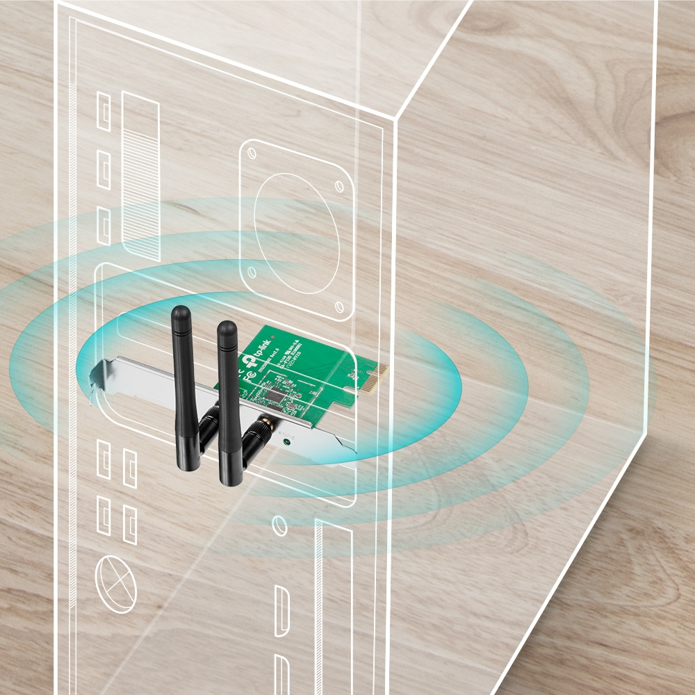 EU Product - WLAN 300MBit PCIe Adapter (2T2R) thumbnail