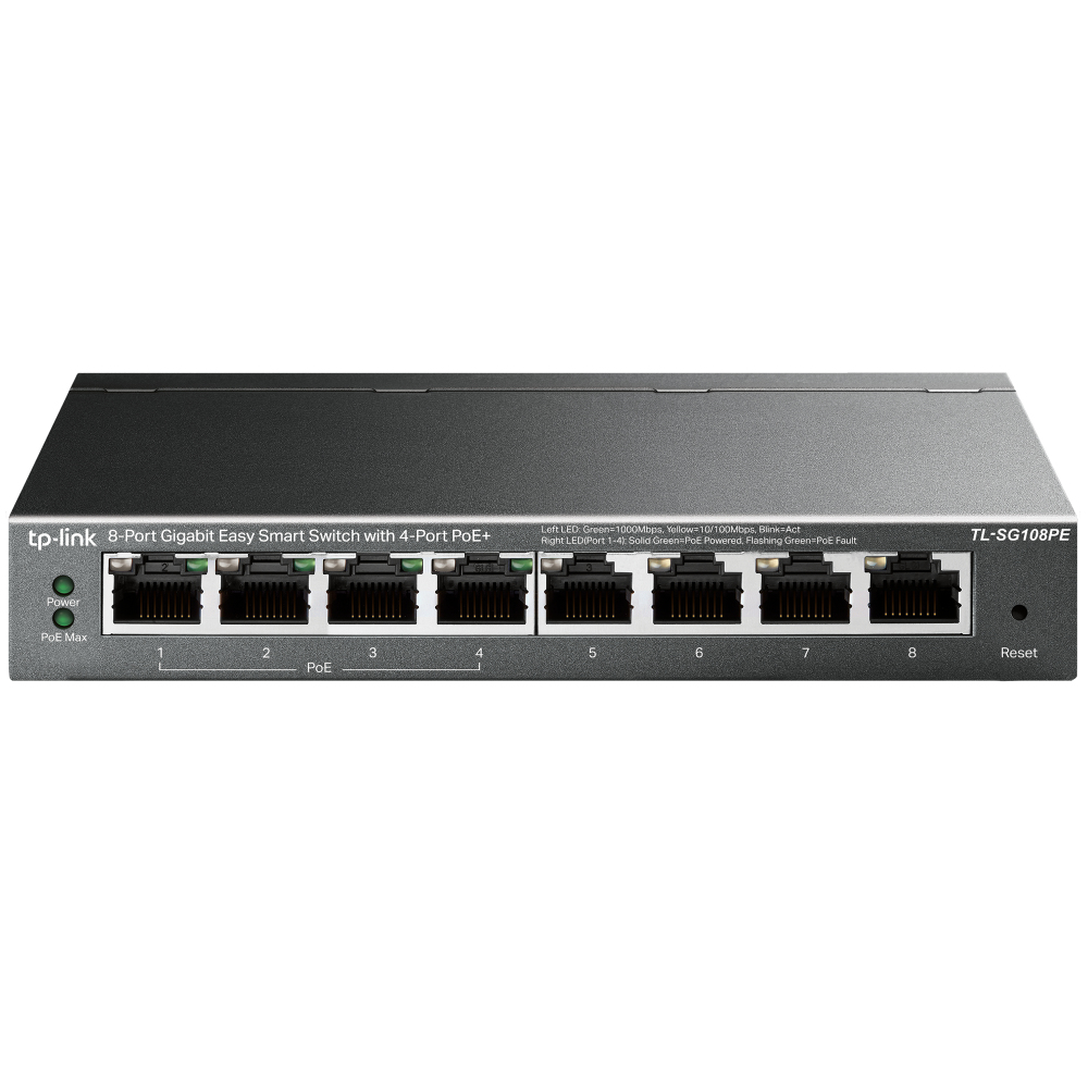 EU Product - Switch TL-SG108PE 8xGBit (4x PoE+ / 64W) Managed thumbnail
