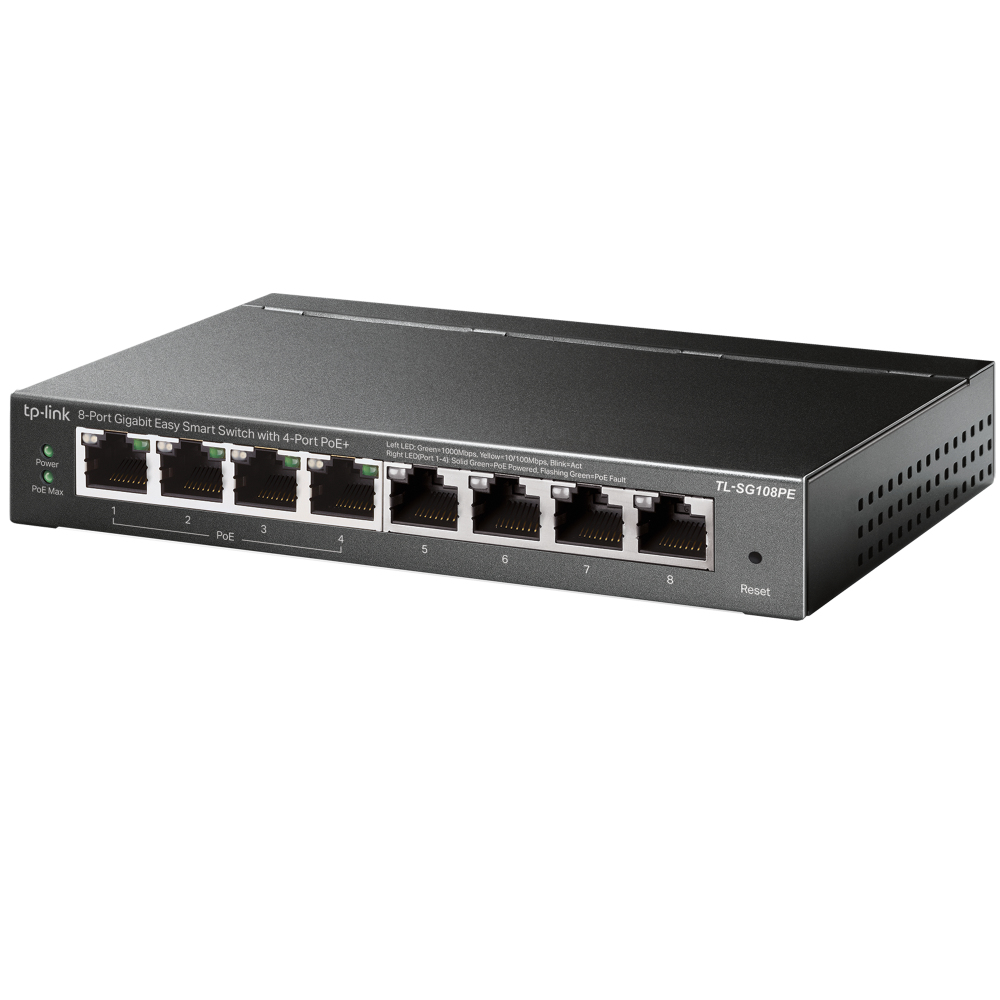 EU Product - Switch TL-SG108PE 8xGBit (4x PoE+ / 64W) Managed thumbnail