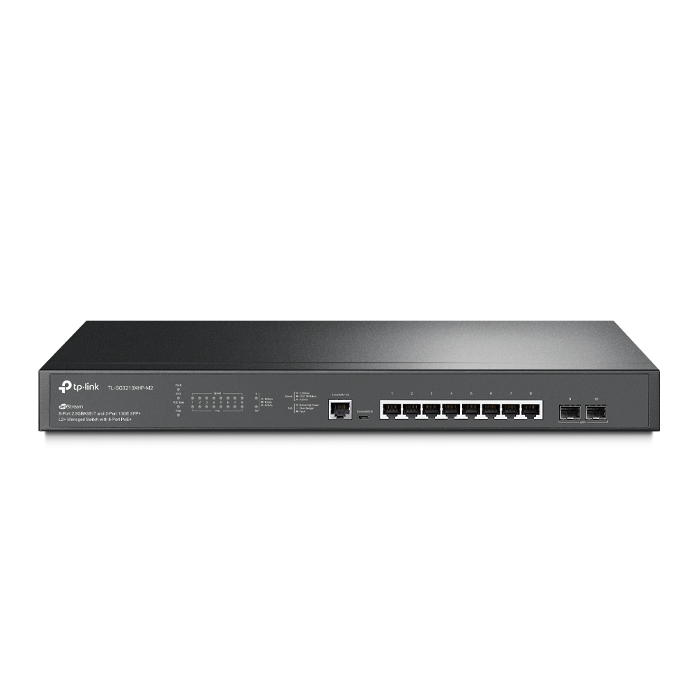 JetStream 8-Port 2.5G 10GE SFP+ Managed Switch with PoE+ - TL-SG3210XHP-M2 thumbnail