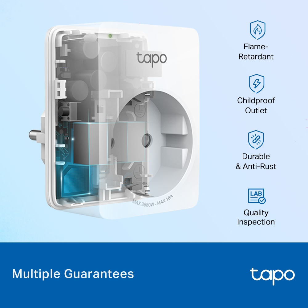 Tapo P110 V1.2 - Smart plug - energy monitoring - wireless - 802.11b/g/n - 2.4 Ghz (pack of 4) thumbnail